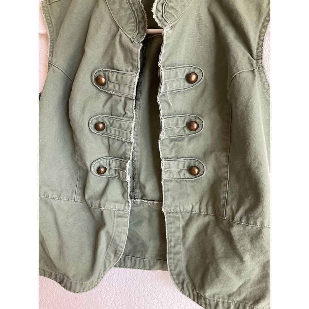 No Boundaries Military Peplum Vest Dark Cilantro Green Juniors XL 15/17